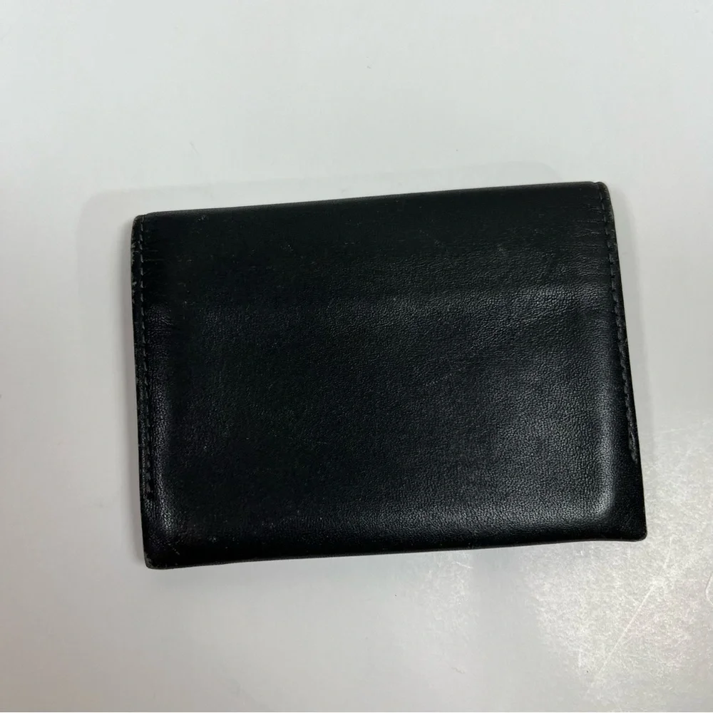 Lanvin Wallet Credit Card Black Bi-Fold Money Holder Leather Mens Billfold